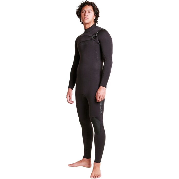 2024 Xcel Hombres Comp+ 5/4mm Chest Zip Neopreno MN54CPC4BK - Black